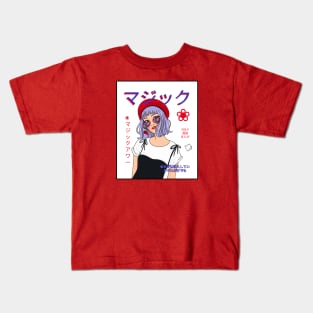 Cherry Anime Pop Star Magazine Cover Kids T-Shirt